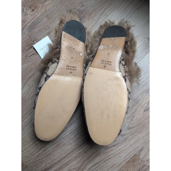 Gucci Princetown GG Wool Fur Flats Mules Slip On Mens 9-9.5 - Picture 15 of 16